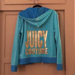LOGO VELOUR JUICY FLAG ORIGINAL ZIP UP HOODIE